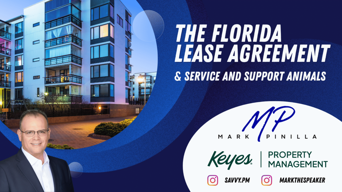 The Florida Lease Agreement and Service & Support Animals