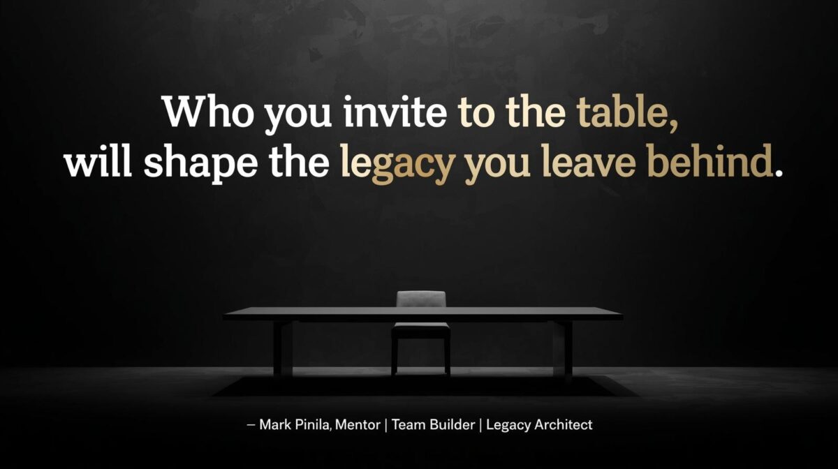 Who You Invite to the Table Shapes Your Legacy