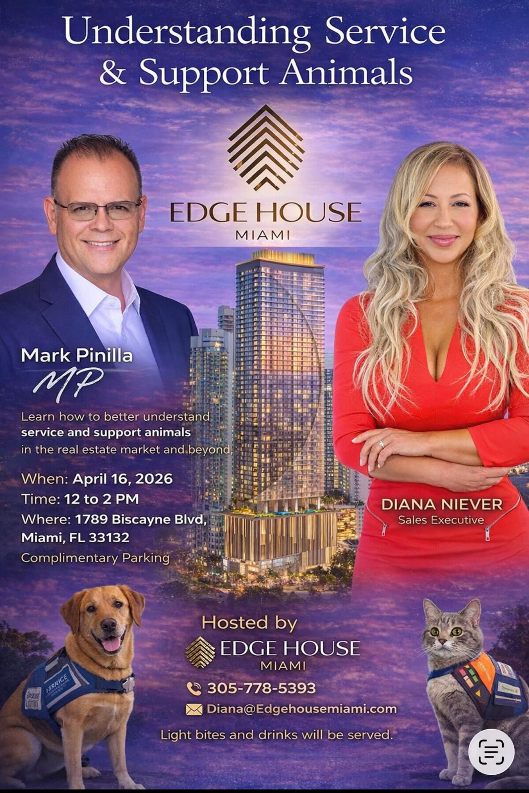 Understanding Service & Support Animals at Edge House Miami